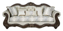 Pierce Sofa With 5 Pillows - Beige / Cherry