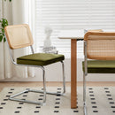 Rattan Side Accent Dining Chairs With Painted Legs (Set of 2) by HouseOfZazla