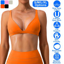 Women Deep V-Neck Sports Bra for Gym - Low-Impact Comfort by LJGDeals