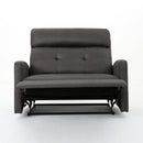 Alma - Contemporary Upholstered Loveseat Recliner - Slate by HouseOfZazla
