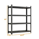 4-Tier Height-Adjustable Storage Rack, Vertical Organizer, Assembly Required - Black by HouseOfZazla