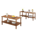 Modern 2 Tier Coffee Table With Open Storage Shelf For Living Room by HouseOfZazla
