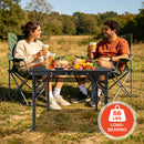3FT Camping Table with Mesh Desktop, Lightweight & Portable Small Folding Grill Table by HouseOfZazla