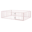 Metal Floor Bed Frame With Fence And Door by Unique Piece Furniture