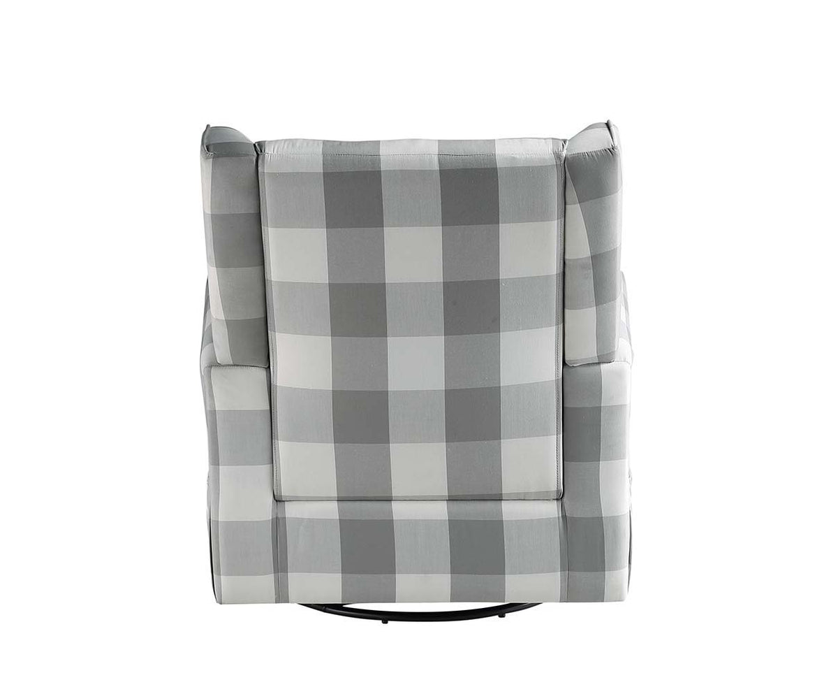 Patli - Swivel Chair With Glider - Gray Fabric, photo 4 of 7