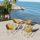 2 Pack Lounge Chair Set & Folding Square Table