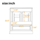Bathroom Vanity With Sink, 1 Divided Drawer And 2 Soft Close Doors With Double Shelf