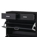 Large Size Shoe Cabinet - Freestanding Tipping Bucket Organizer