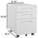3 Drawer Mobile File Cabinet Under Desk Office,Simple Style Versatile Storage Cabinet for Legal/Letter/A4 Files, 5 Wheel Design Anti-Tilting Cold Rolled Steel Waterproof Moisture-Proof Black