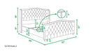 Marcella - Upholstered Shelter Headboard Bed Set by HouseOfZazla