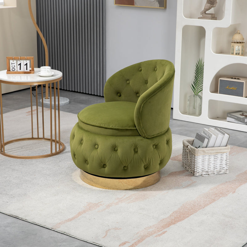 360 Degree Swivel Cuddle Barrel Accent Storage Chairs, Round Armchairs with Wide Upholstered, Fluffy Velvet Fabric Chair for Living Room, Bedroom, Office, Waiting Rooms