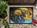 Boxer Pup Doormat Indoor Outdoor 18H X 27W Front Door Mat Rugs for Entryway, Non Slip Washable