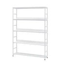 5-Tier Home Office Bookcase Open Bookshelf Storage Large 5 Shelf Bookshelf Furniture with Metal Frame, White