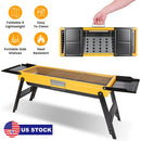 Portable Folding Charcoal Grill with Side Shelves