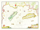 Vintage Map of Re & Oleron, France 1665