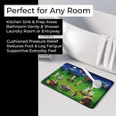 Corgi Backyard Circus Memory Foam Kitchen Mat Machine Washable Anti-Fatigue Cushion Comfort Bath or Kitchen Rug