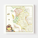 Vintage Map of Saintonge, France 1665