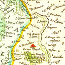 Vintage Map of Saintonge, France 1665
