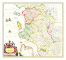 Vintage Map of Saintonge, France 1665