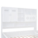 Daybed With All-In-One Cabinet And Shelf