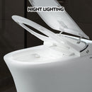 Luxury Smart Toilet With Dryer And Warm Water, Elongated Bidet Toilet With Heated Seat, With Remote Control, Led Night Light, Power Outage Flushing, Soft Close Cover - White by HouseOfZazla