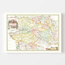Vintage Map of Orléanais, France 1665
