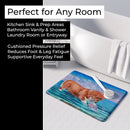 Corgi Sea Shell Find Memory Foam Kitchen Mat Machine Washable Anti-Fatigue Cushion Comfort Bath or Kitchen Rug