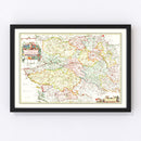 Vintage Map of Orléanais, France 1665