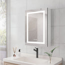20 X 28" Bathroom Medicine Cabinet With Mirror Wall Mounted LED Bathroom Mirror Cabinet With Lights, Anti-Fog, Waterproof, Dimmable, 3000K~6000K, Single Door, Touch Swich, Storage Shelves - Silver by HouseOfZazla