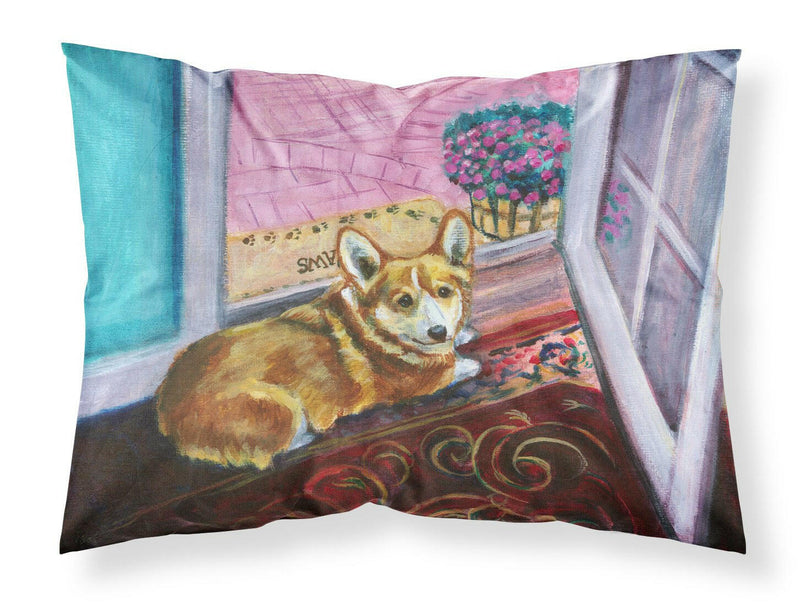 Corgi Watching from the Door Fabric Standard Pillowcase 7410PILLOWCASE