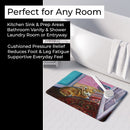 Corgi Watching from the Door Memory Foam Kitchen Mat Machine Washable Anti-Fatigue Cushion Comfort Bath or Kitchen Rug