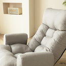 Modern With Metal Frame Swivel Game Lounge Chair With Adjustable Headrest And Waist Support, 360 Degree Rotatable Leisure Chair For Living Room - Gray by HouseOfZazla