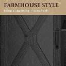 Farmhouse TV Stand With Sliding Barn Doors & Adjustable Storage