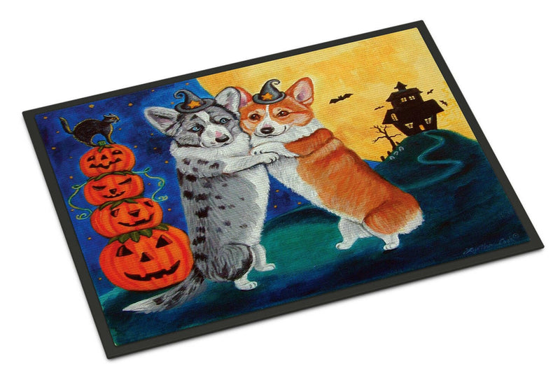 Corgi Halloween Scare Indoor or Outdoor Mat 18x27 7413MAT