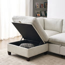 96.5" Sectional Couch for Living Room, Upholstered Soft Chenille Fabric Sofa