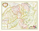 Vintage Map of Switzerland 1665