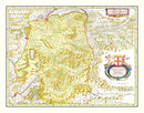 Vintage Map of the Savoy Region 1665
