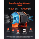 Inline Duct Fan with 10-Speed PWM Controller and App Control by HouseOfZazla