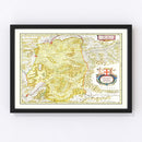 Vintage Map of the Savoy Region 1665