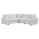 4-Seat L-shaped Modular Sofa with Thick Backrest and Seat Cushions, Suitable for Living Rooms, Offices