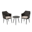 Kenneth 3 Pieces Chat Set Outdoor Furniture - Brown Multi by HouseOfZazla