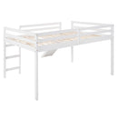 Full Loft Bed With Slide, Multifunctional Design - White by HouseOfZazla