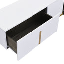 TV Stand With 1 Drawer, 2 Cabinets And Adjustable Shelves by HouseOfZazla