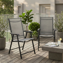 Outdoor Patio Chairs Set of 2 Stackable Portable for Deck, Garden, Camping and Travel by HouseOfZazla