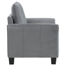 Dixon - Upholstered Rolled Arm Accent Chair - Gray