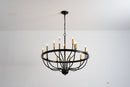 18-Light Industrial Iron Candle Chandelier