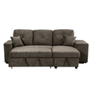 Reversible Sleeper Sectional Sofa Bed With Side Shelf And 2 Stools, Pull-Out L-Shaped Sofa Bed, Corner Sofa-Bed With Storage Chaise Left / Right Hande For Living Room by HouseOfZazla