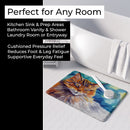Maine Coon Cat Watching you Memory Foam Kitchen Mat Machine Washable Anti-Fatigue Cushion Comfort Bath or Kitchen Rug