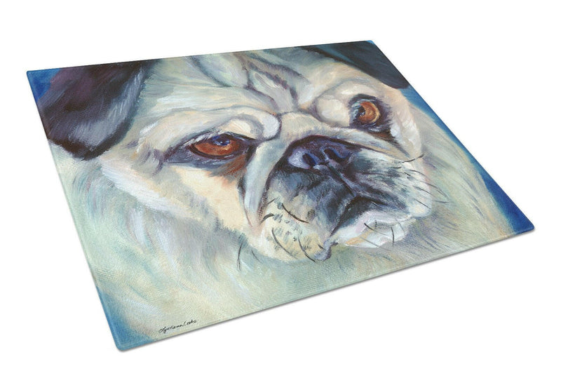 Pug in Thought Glass Cutting Board Large 7422LCB