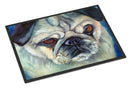 Pug in Thought Doormat Indoor Outdoor 18H X 27W Front Door Mat Rugs for Entryway, Non Slip Washable